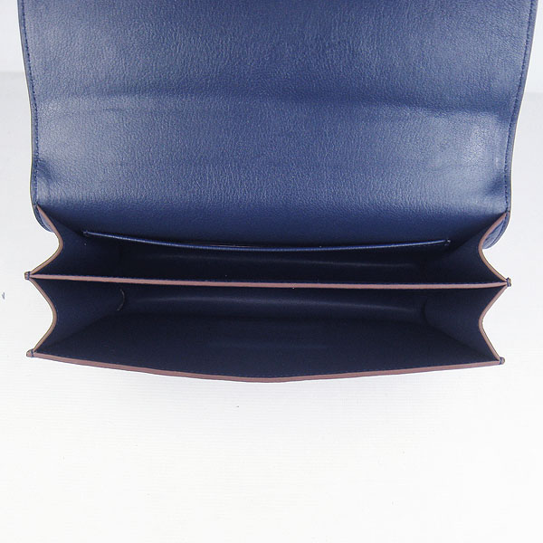 7A Hermes Constance Togo Leather Single Bag Dark Blue Silver Hardware H020